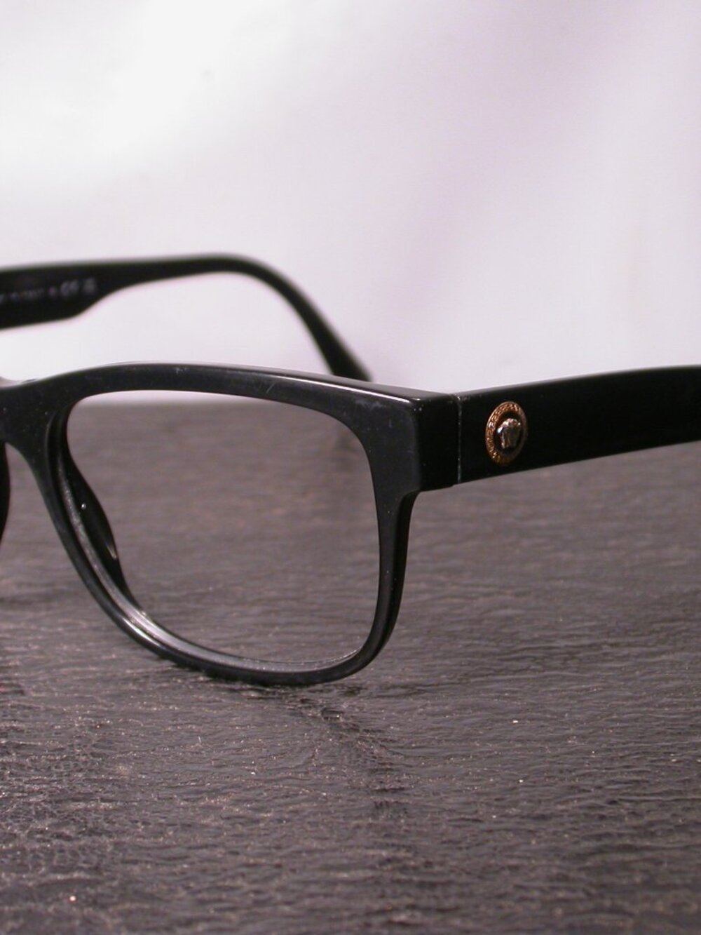 Authentic Versace Black and Gold Logos Frames Eyeglasses Made in Italy